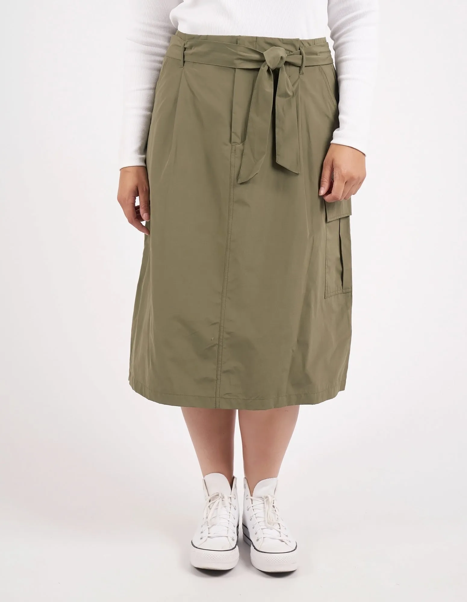 Moss Cargo Skirt Clover