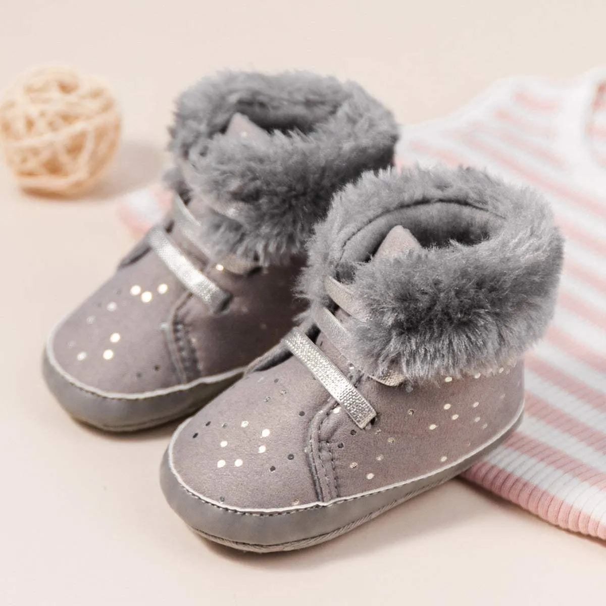 New Fleece-lined Warm Baby Shoes