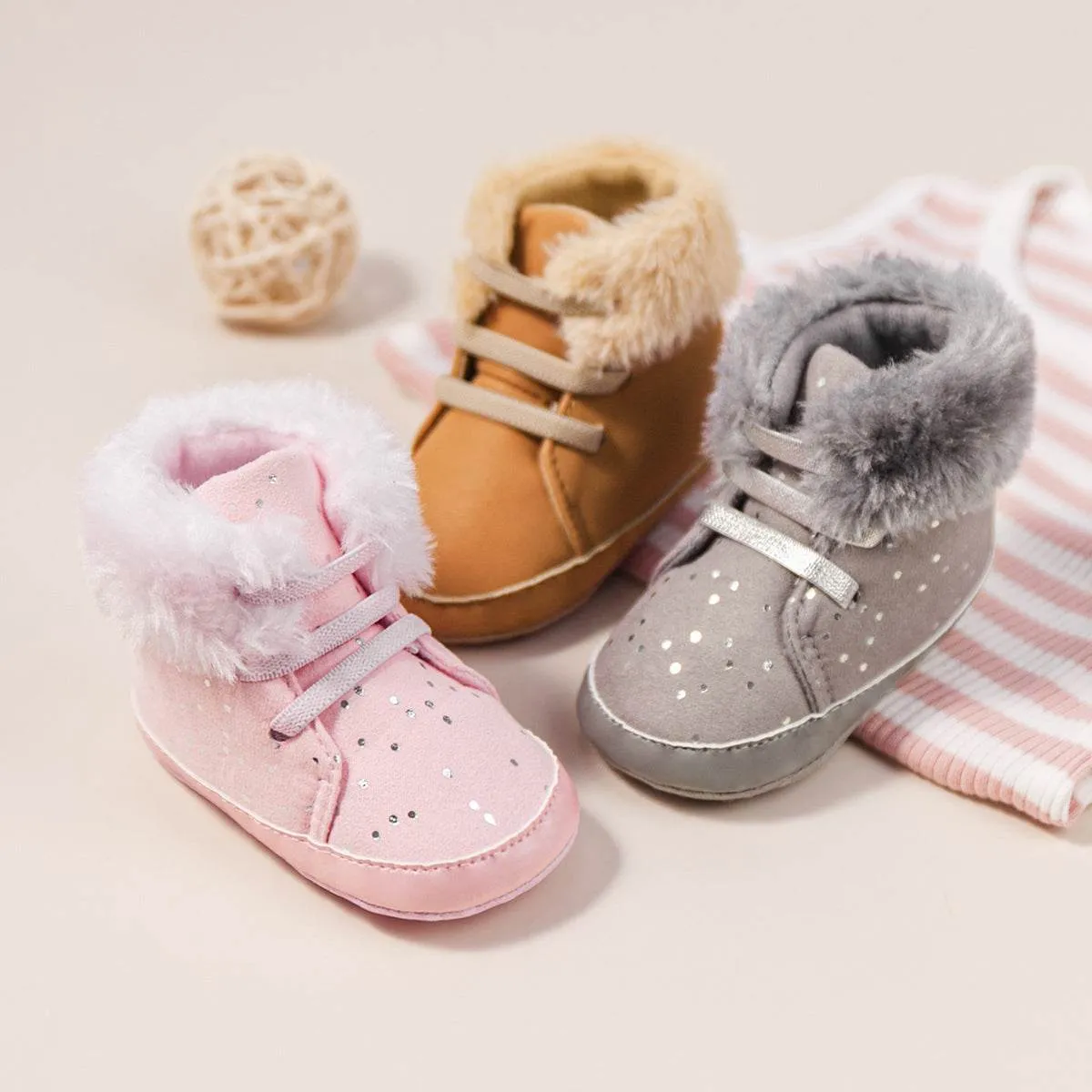 New Fleece-lined Warm Baby Shoes