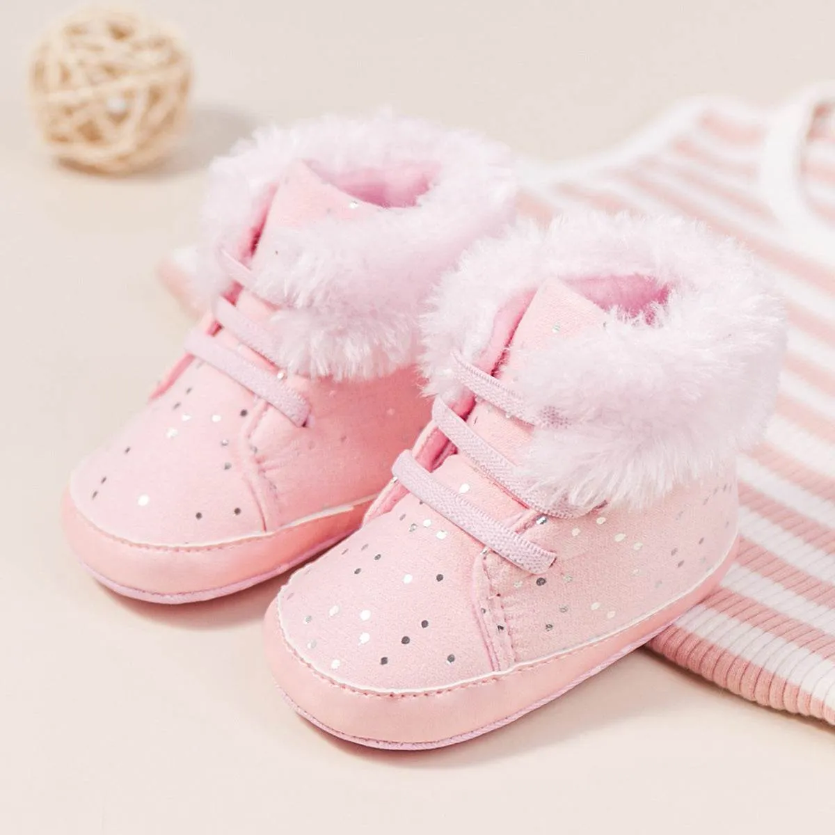 New Fleece-lined Warm Baby Shoes