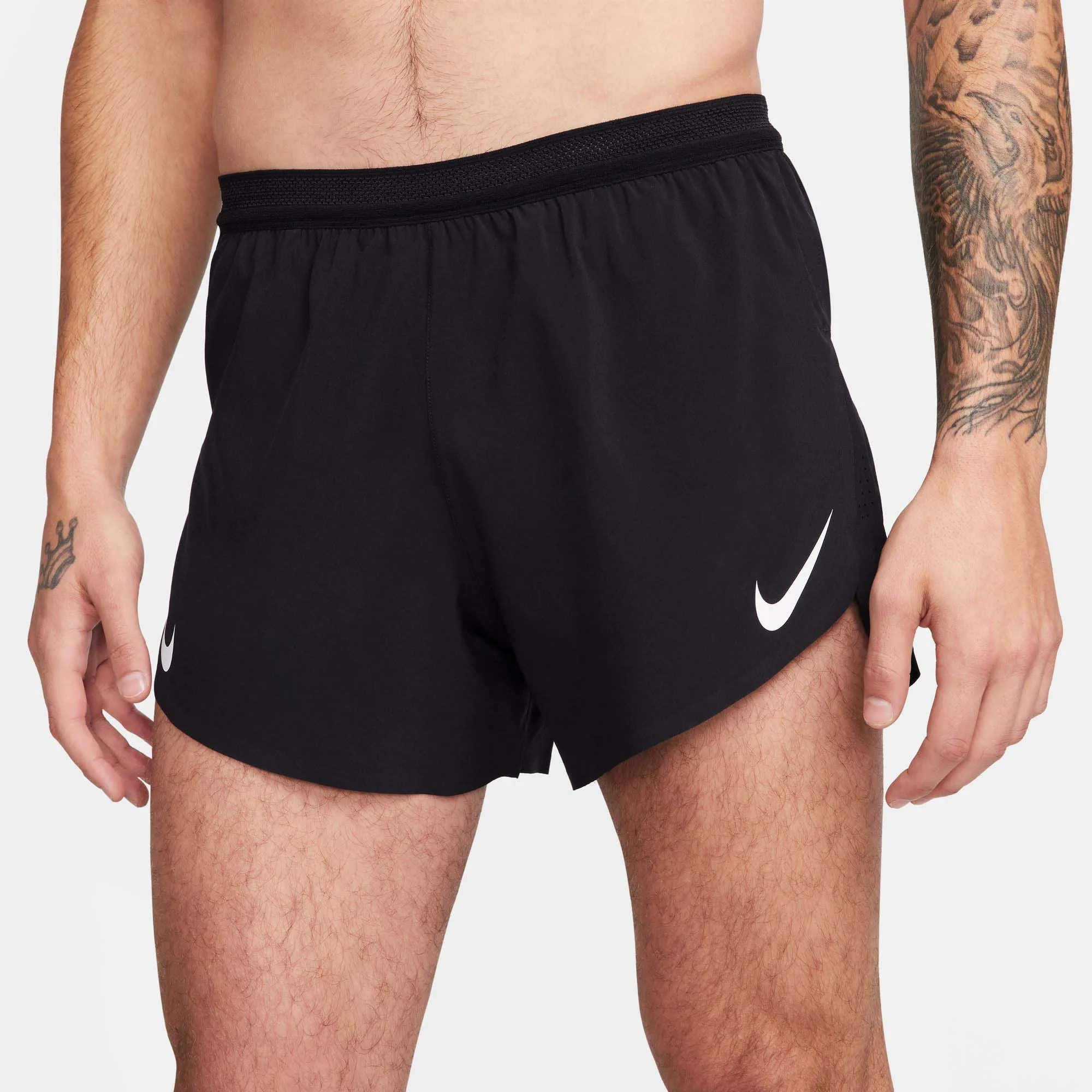 Nike | Men's AeroSwift Dri-FIT ADV 4" Brief-Lined Running Shorts - Black/Summit White