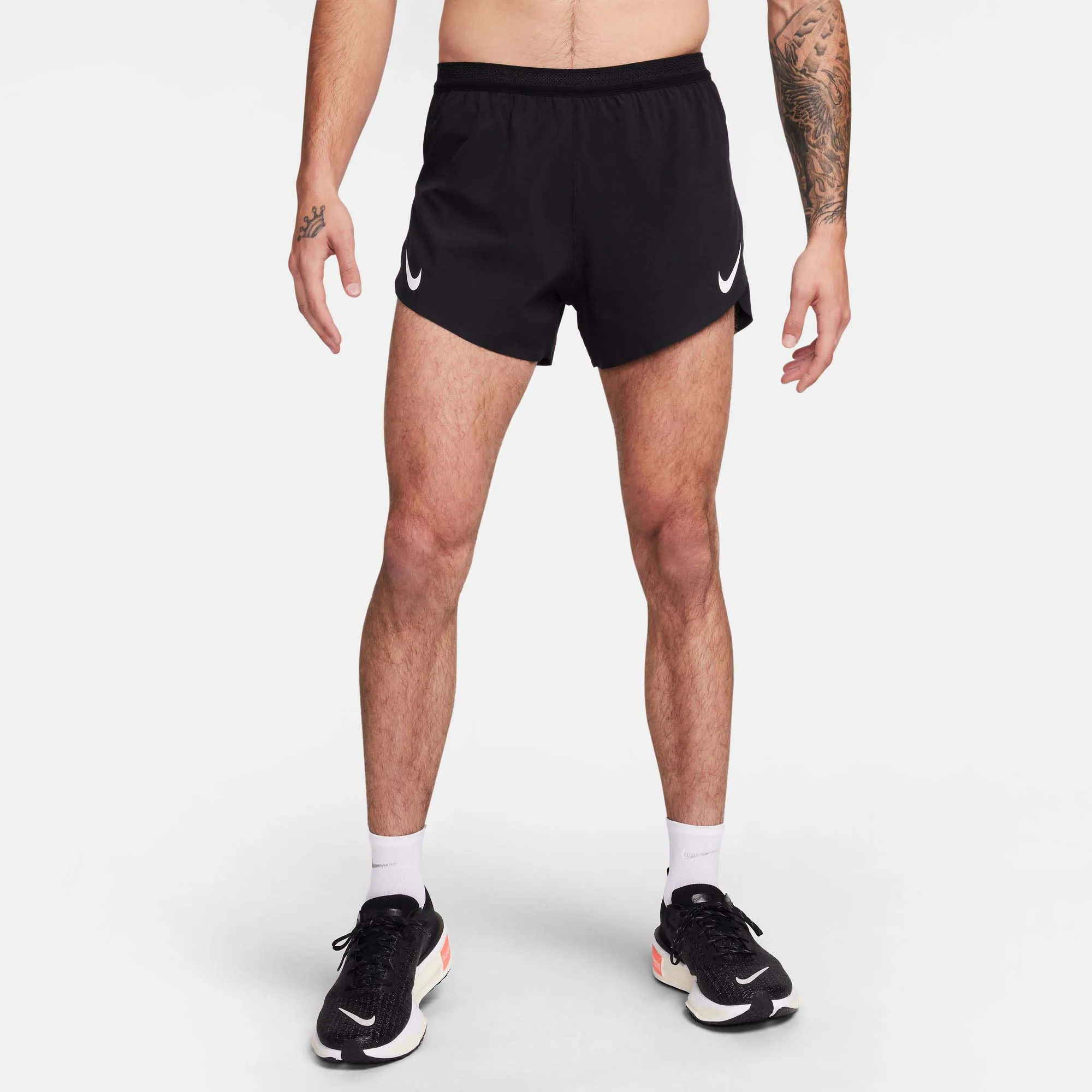 Nike | Men's AeroSwift Dri-FIT ADV 4" Brief-Lined Running Shorts - Black/Summit White