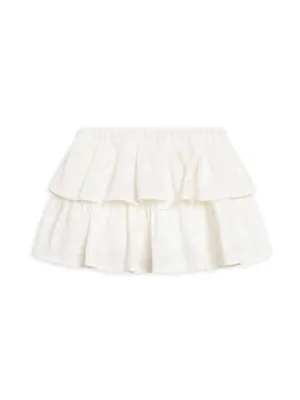 Organic Eyelet Ruffle Skirt with Shorts