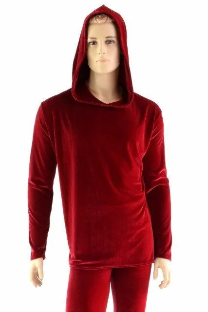 "Santa in the Hood" Mens Red Velvet Shirt and Pants Set