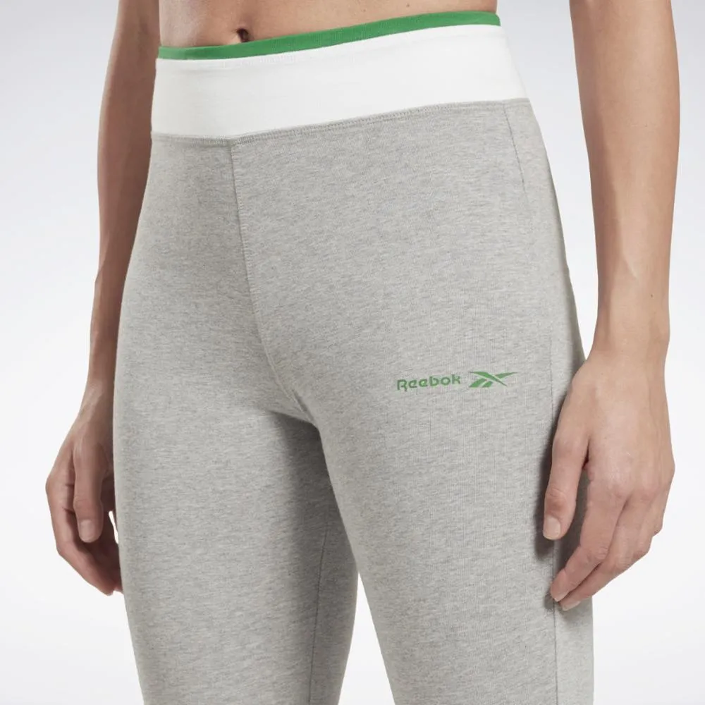 Reebok Apparel Women Reebok Identity Cotton Leggings MGREYH