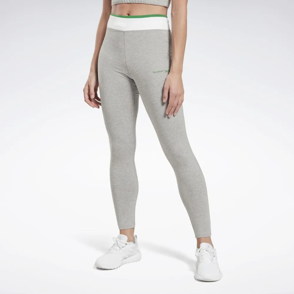 Reebok Apparel Women Reebok Identity Cotton Leggings MGREYH