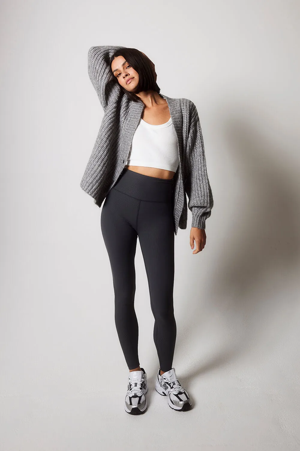 Ribbed Leggings - Shadow Grey