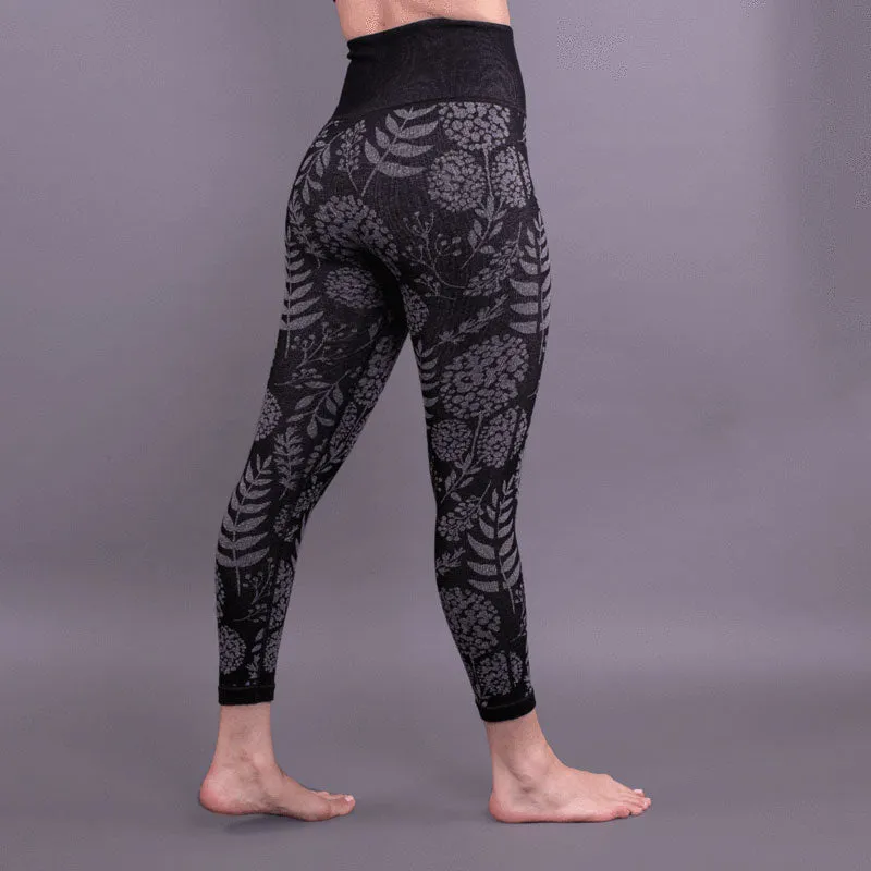 Seamless High Waist Hydrangea Print Leggings