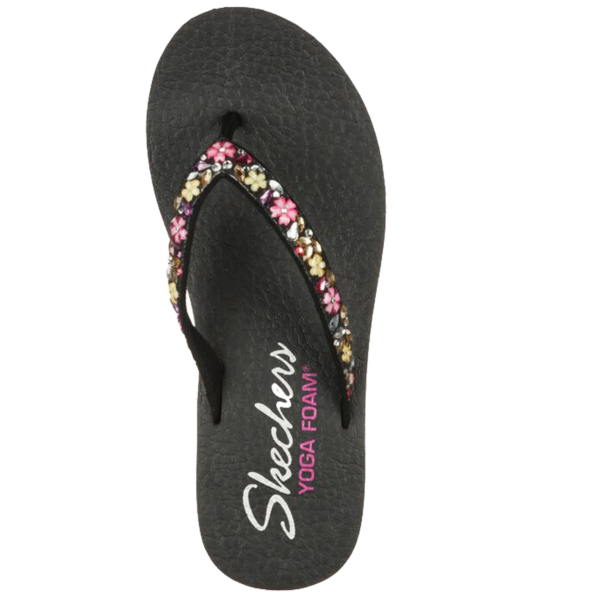 Skechers Women's 119153 Meditation Daisy Garden Vegan Yoga Foam Thong Sandals