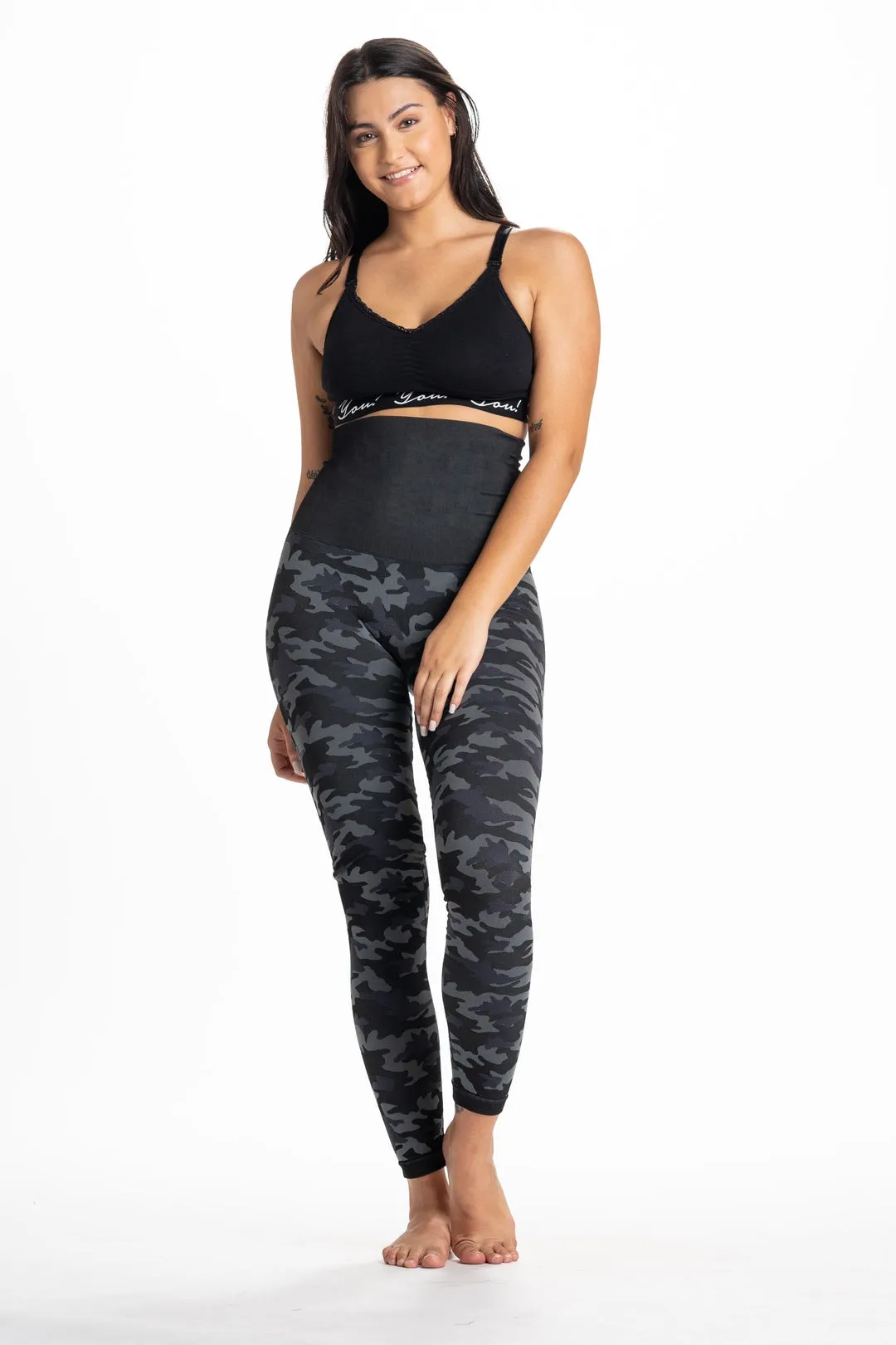 Snapback™ Postpartum Leggings - Black Camo