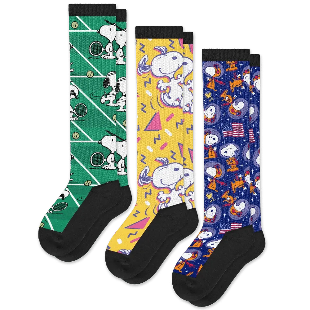 Snoopy Adventure EasyStretch™ Diabetic Socks Bundle 3-Pack