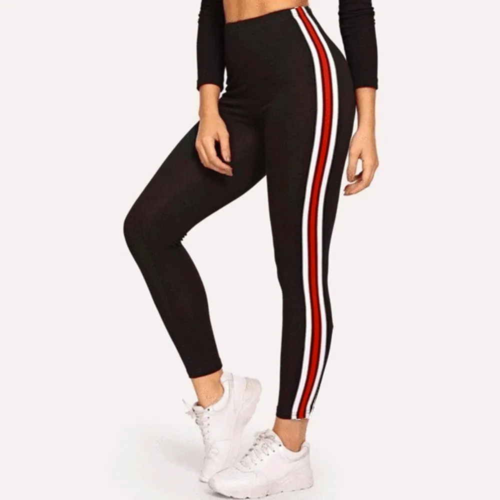 Three Stripes Black Women Leggings