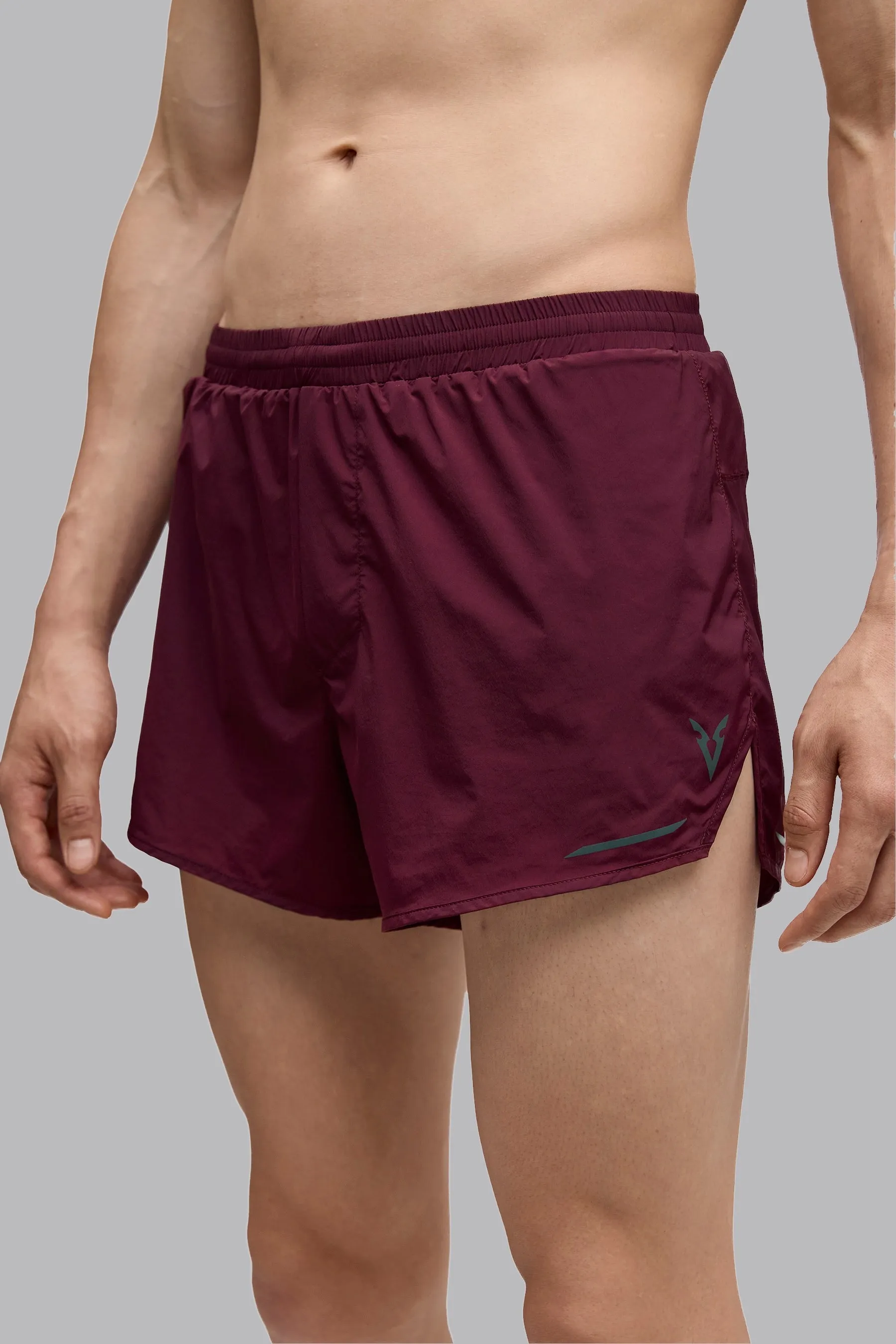 V_XLYTE 3" RUNNING SHORTS - Burgundy