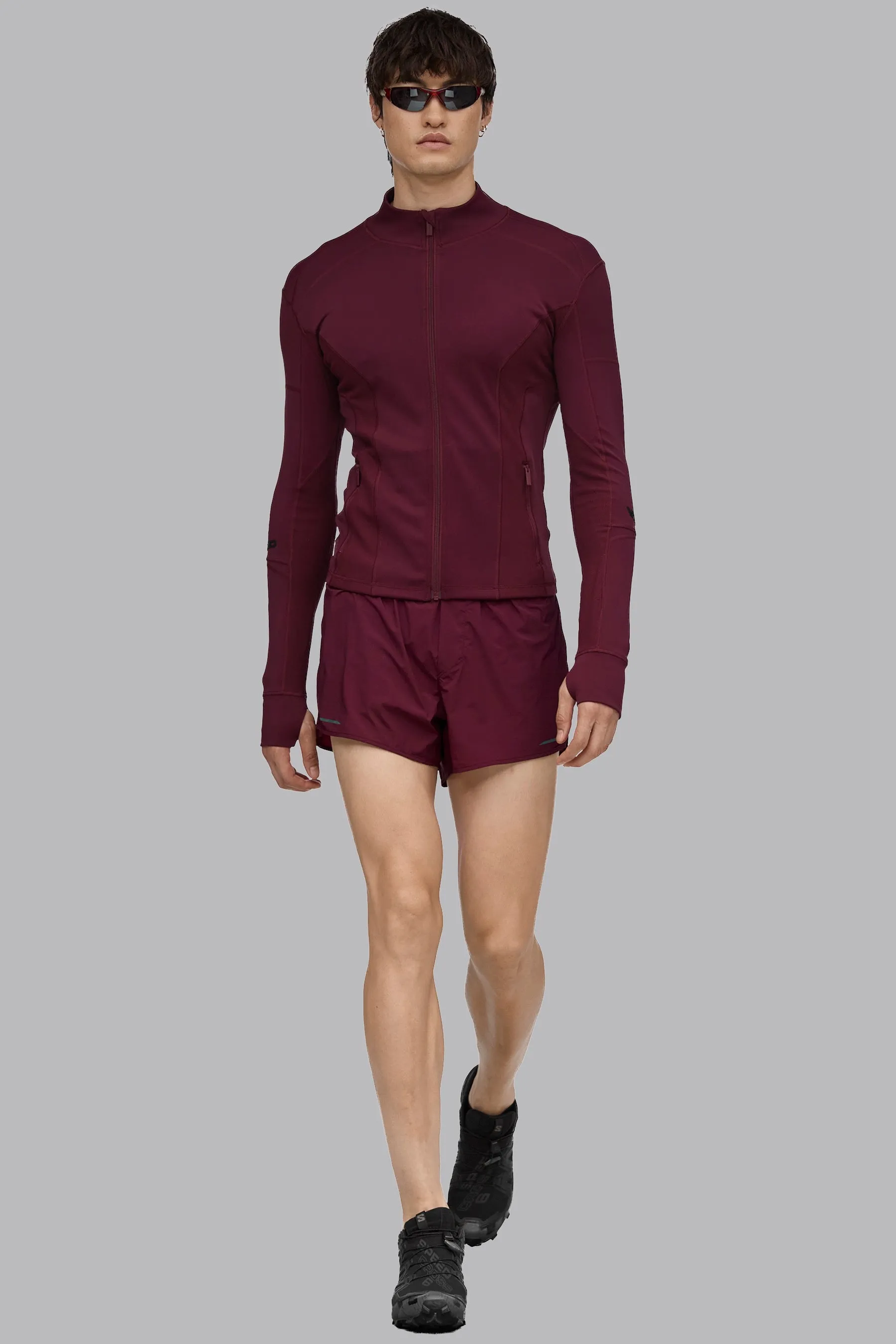 V_XLYTE 3" RUNNING SHORTS - Burgundy