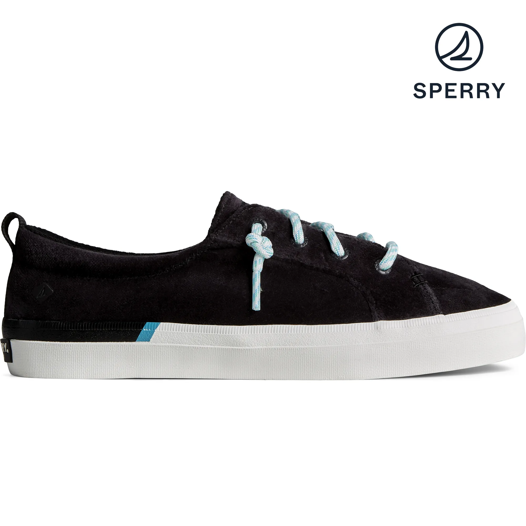 Women's Crest Vibe Brushed Cotton Sneaker - Black (STS87859)