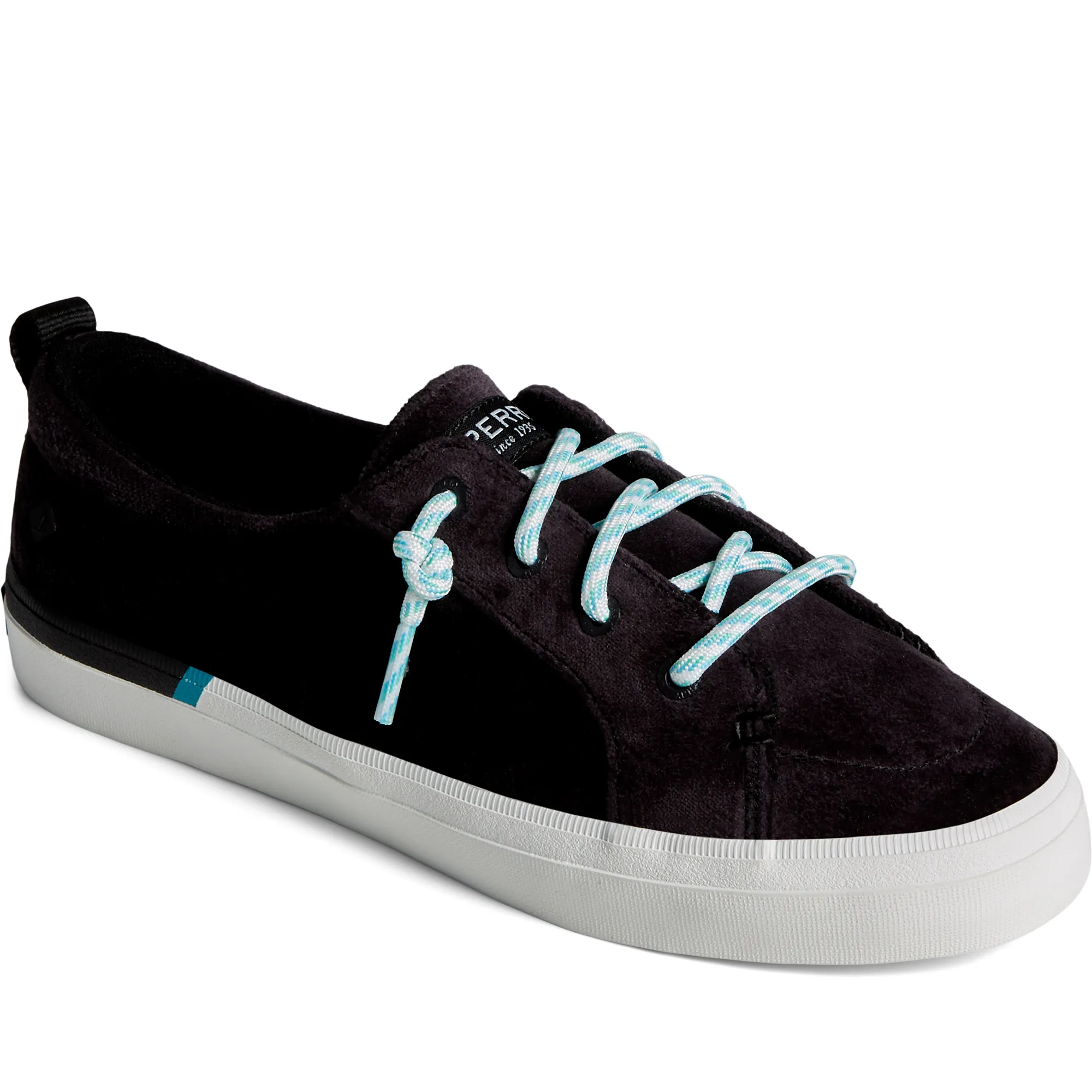 Women's Crest Vibe Brushed Cotton Sneaker - Black (STS87859)