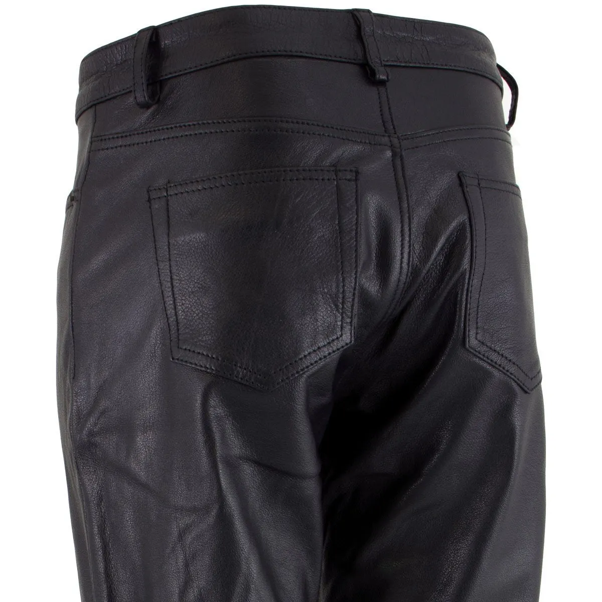 Xelement XS679 Ladies 'Nubile' Classic Black Buffalo Leather Pants